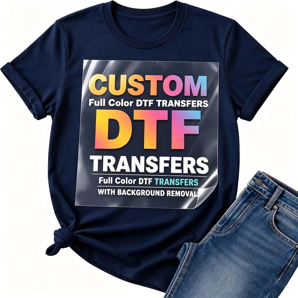 Gajing Custom DTF Heat Transfers Stickers,Bussniess Gang Sheet Order,Iron on Transfer Batch Order Ready to Press Custom Stickers Heat Transfer Clothes Sticker