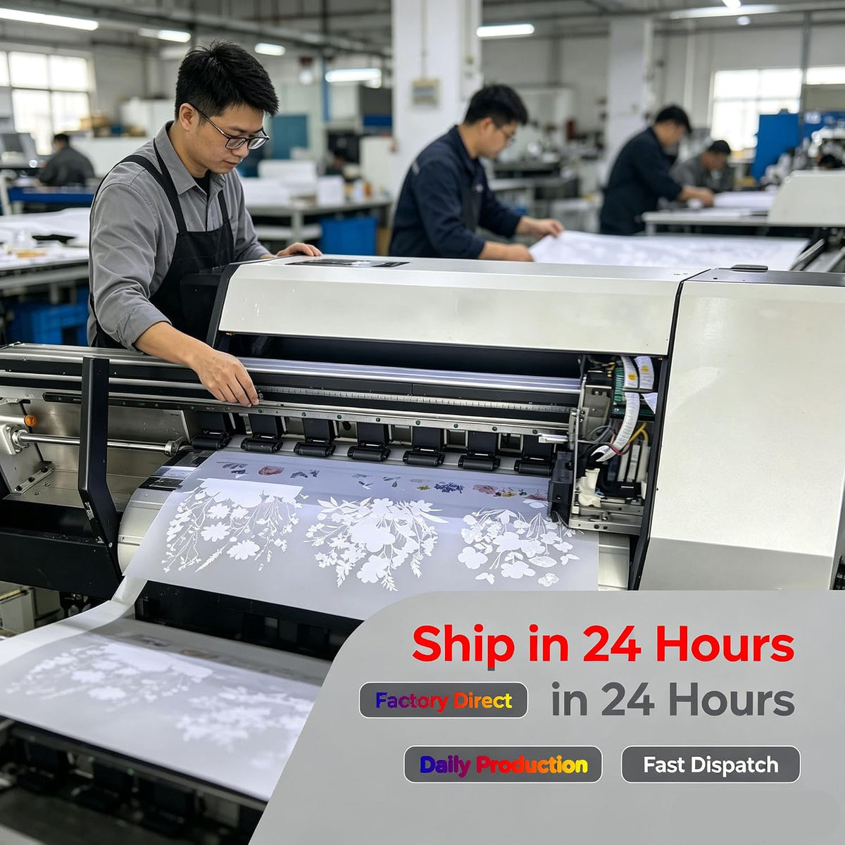 Gajing Custom DTF Heat Transfers Stickers,Bussniess Gang Sheet Order,Iron on Transfer Batch Order Ready to Press Custom Stickers Heat Transfer Clothes Sticker
