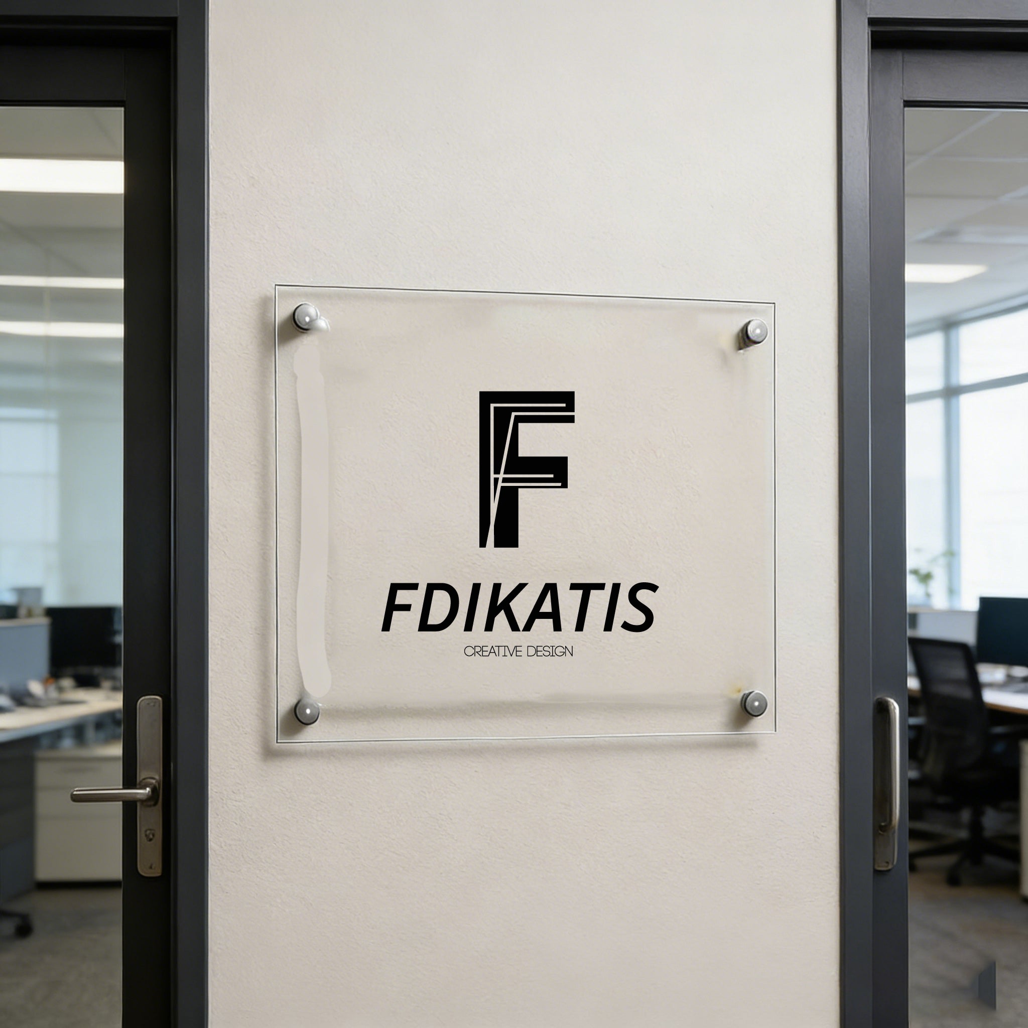 Custom Wall Business Sign Personalized Rectangle or Round Door Sign Wall or Table Top Acrylic Sign for Office