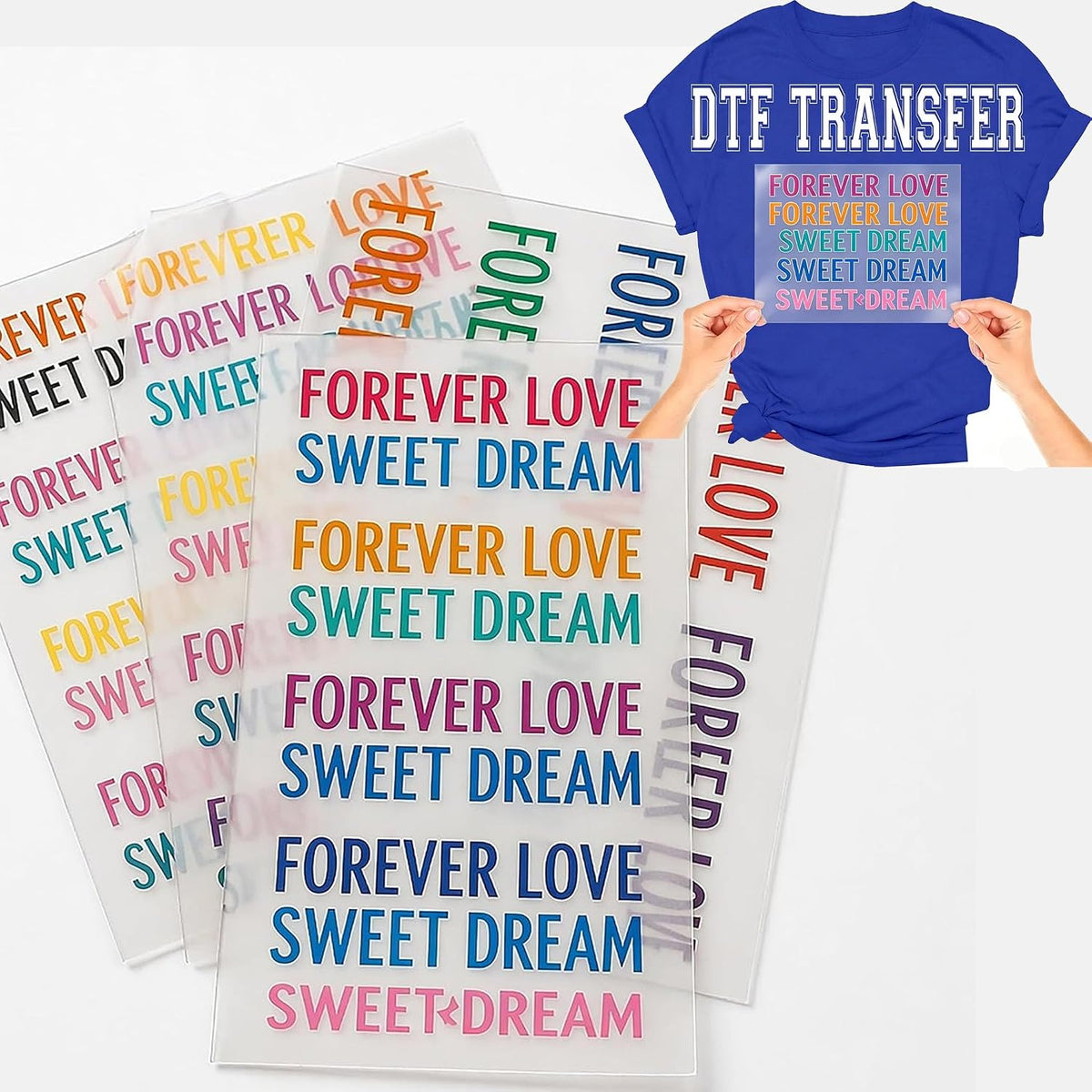Gajing Custom DTF Heat Transfers Stickers,Bussniess Gang Sheet Order,Iron on Transfer Batch Order Ready to Press Custom Stickers Heat Transfer Clothes Sticker