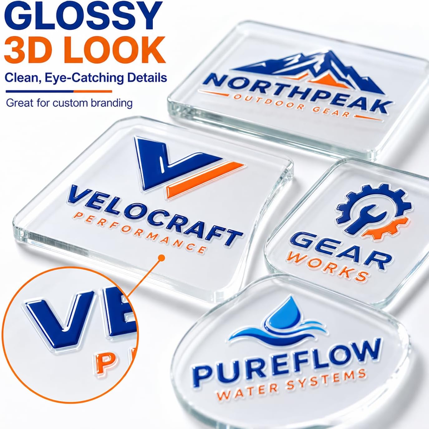 Custom UV DTF Transfer Stickers 1”-22“ squre