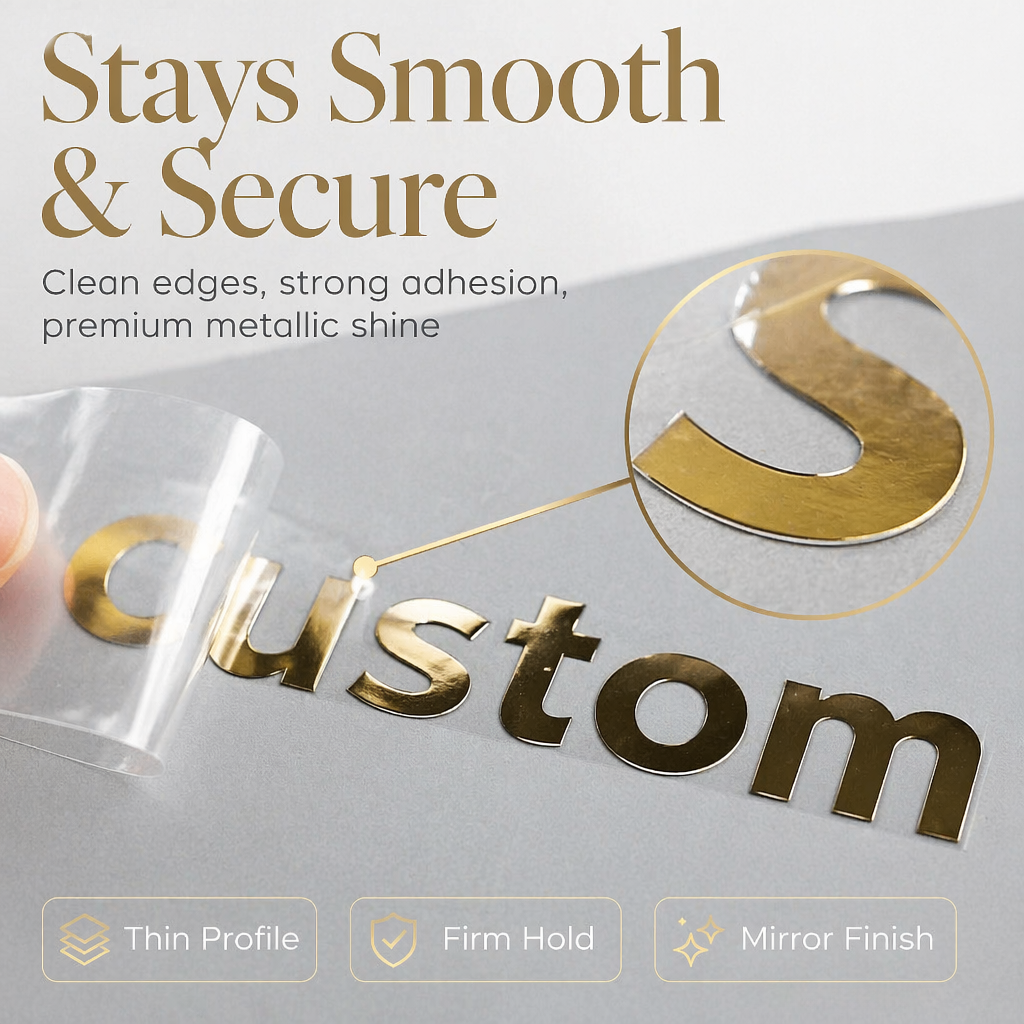 Custom Foil Transfer Stickers 1"-12" squar