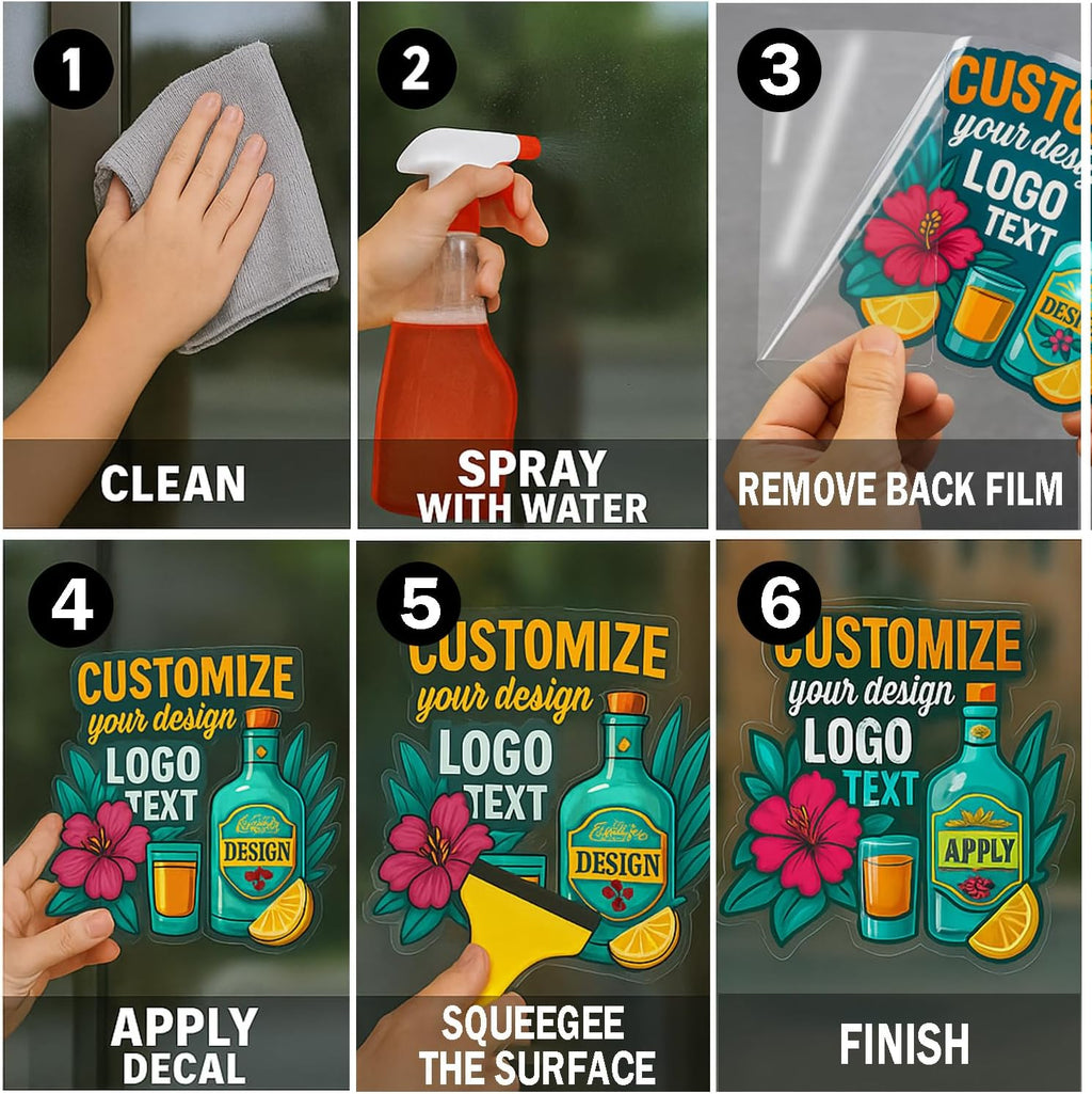 Persionalizd Static Cling for window/car 1-22" squre